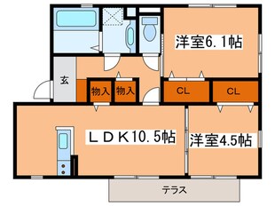 エクセル川端Ｆの物件間取画像